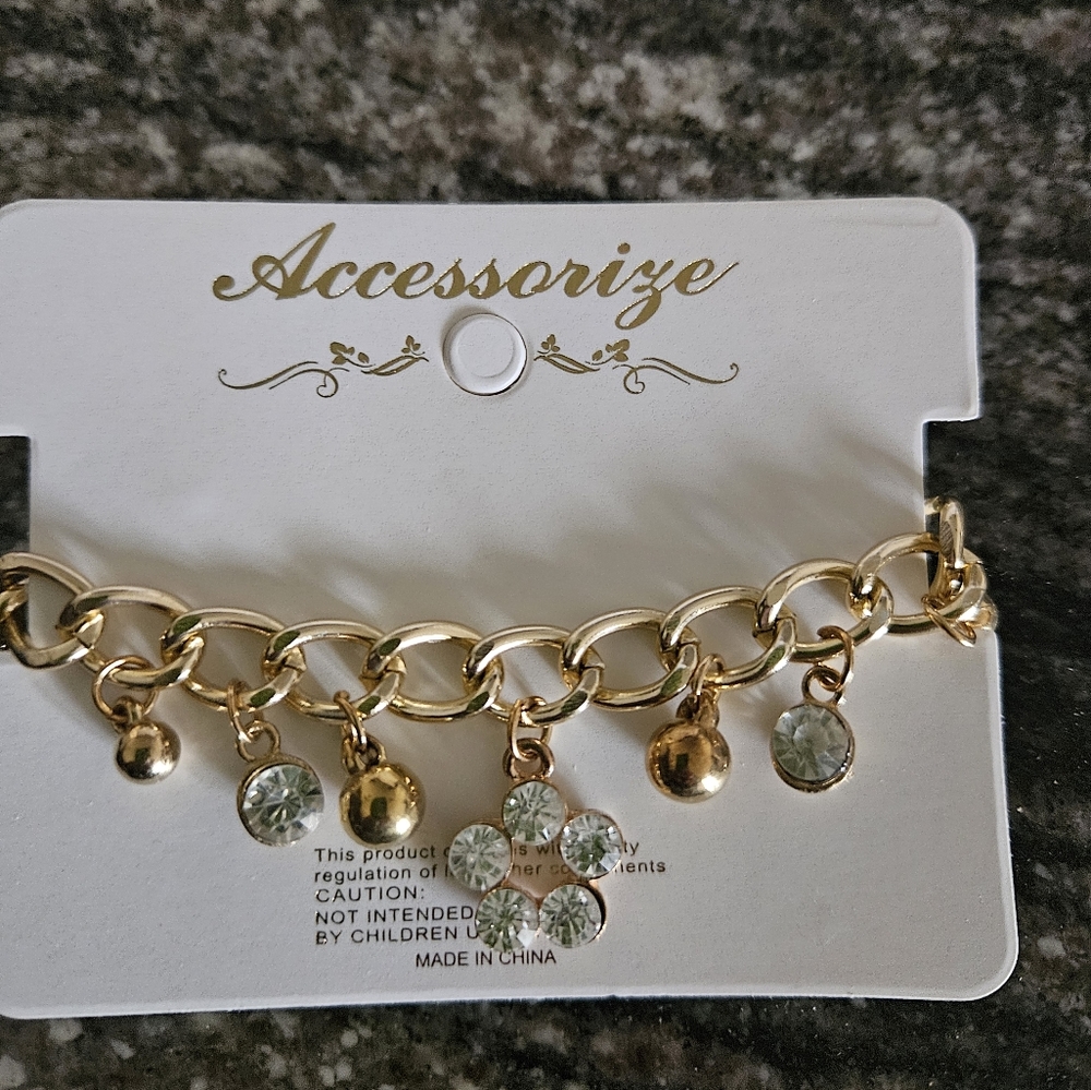 Accessorize Gold Charm Bracelet